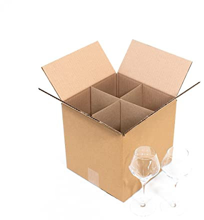 Carton déménagement pour 4 grands verres