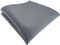 TigerTie Satin Einstecktuch in silber einfarbig Uni - Tuch Polyester - Größe 26 x 26 cm