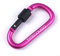 TITECOUGO Aluminum Alloy D-Ring High Strength Carabiner Key Chain Clip Hook For Camping Hiking (Not for Climbing) Pink Black