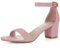 Allegra K Sandales à Bout Ouvert et Talons carrés à Bride Cheville pour Femmes Rose Clair 39