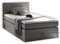 Stella Trading HAWAII 2 Boxspringbett 140x200 mit Bettkasten, Grau - Bequemes Bett mit 7-Zonen-Federkern Matratze H2-H3 & Komfortschaum Topper - 141 x 107 x 209 cm (B/H/T)