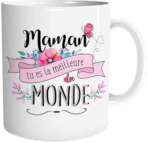 Les Trésors De Lily STC Tasse mug meilleure maman du monde - idée cadeau