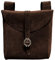 Andracor Mittelalter LARP Zubehör große Gürteltasche aus echtem Leder - 22 x 22 cm - dunkelbraun