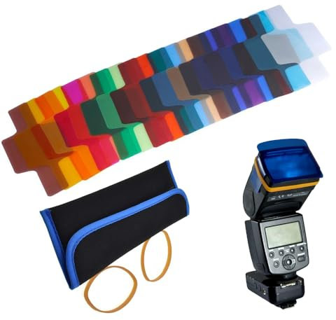 Flash Gels for Speedlight Lighting Filter: Color gels for Photography - Camera Gel for Speedlite Flash - 20Colors