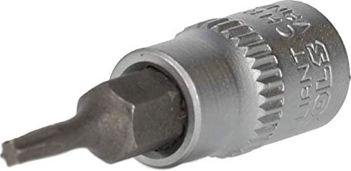 BRILLIANT TOOLS BT020980 Llave de vaso con punta Torx de 1/4, con orificio frontal, TB9 [Powered by KS TOOLS]