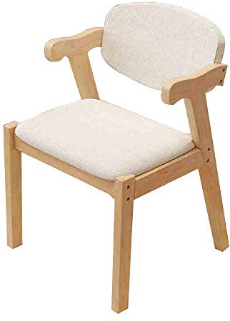 Bseack Esszimmerstühle,Ergonomie Windsor Stuhl mit Armlehnen Restaurant Stuhl Massivholz-Lounge Chair Haushalt Negotiation Stuhl Tragfähigkeit: 330lbs (Color : Wood Color)