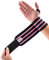 SINOVATI Fitness Handgelenk Bandagen, Handgelenkstütze Sport, Wrist Wraps für Fitness, Crossfit, Calisthentics, Powerlifting, Bodybuilding und Kraftsport, Damen und Herren (Stark, Schwarz/Pink)