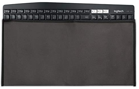 kwmobile Dust Cover Compatible with Universal Keyboard (L) - Computer Keyboard Protector Fabric Case - Dark Grey