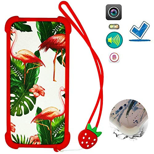 Custodia per Clempad 16601 - Clemphone 7 Custodia Bordo del Silicone + PC Card Case Cover La Notte splende HLN