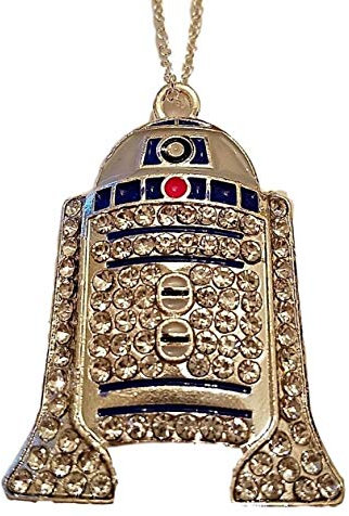 EC Trading S Wars R2D2 Rhinestone Pendant Necklace with 16 Chain