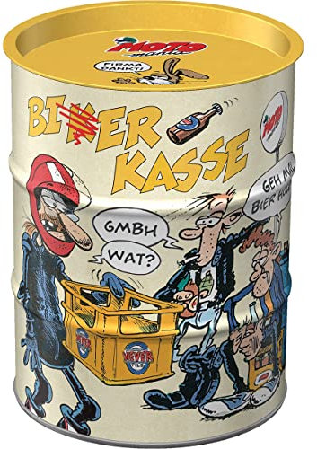 Nostalgic-Art Retro Spardose, 600 ml, MOTOmania – Biker-Kasse – Geschenk-Idee für Biker, Original Lizenzprodukt (OLP), Sparschwein aus Metall, Vintage Blech-Sparbüchse