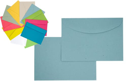25/50/100x Briefumschlag Blau DIN C6 Recycling Fensterlos (50 Stk, Blau)