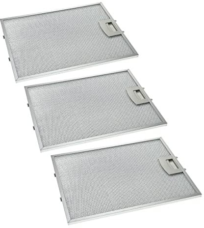 vhbw 3x filtro metálicos de grasa compatible con Balay 3BC866/01, 3BC892/01, 3BC894/01, 3BC895/01, 3BC896/01 campana extractora, metal