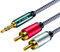 3.5 mm to 2 RCA Adapter Cable 0.5M,J•LONG 3.5mm Male to 2 RCA Male Aux Audio Cable Cord 3.5mm Stereo Jack to 2RCA Plugs Connector for Speakers, MP3 Player, Smartphone, Tablet, Laptop and More (0.5M)