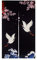 LIGICKY Noren Rideau de Porte Style Japonais Grues Vagues Fleurs de Cerisier Imprimé Fenêtre Traitement Porte Tapisserie pour Décoration de Maison 85x150cm Noir