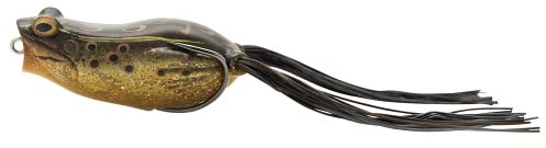 Savage Gear Hop Popper Frosch - Premium Topwater Froschköder für Barsch- und Raubfischangler, zum Fischen in Grasmatten, Seerosenfeldern und schattigen Taschen Tan 5.5 cm