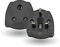 2-PACK Indian to UK Plug Adapter,SHUOMAO 3 Pin Indian to UK Plug Adaptor,India/Pakistan/Sri Lanka to UK Converter Plug Travel Adaptor with 5A Fuse,for Type D Appliance,Black