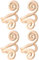 NBZZ Schlankheits-Ohrringe Nicht Piercing Akupressur Ohrmanschettenclip Magnetisch Ring zum Abnehmen Lymphdrainage Therapeutische Ohrringe für Damen und Herren (Gold-4pcs)