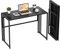 Ulifance Scrivania pieghevole per computer per casa e ufficio, scrivania senza montaggio (nero)