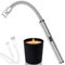 SAMTEK USB Rechargeable Electric Candle Lighter, Long Neck Arc Lighter, Windproof, Silver
