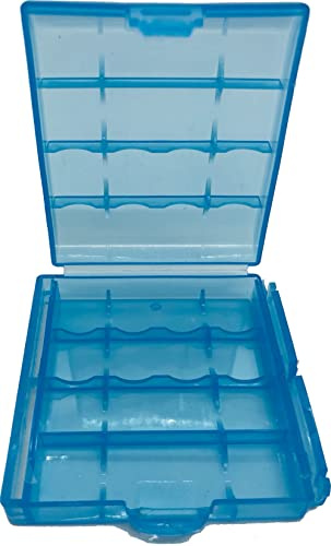 1x Batteriebox Blau für 4 STK. Mignon AA oder Micro AAA Batterien und Akkus Akkubox zur Aufbewahrung - ohne Akkus (1x Stück)