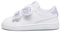 PUMA Smash 3.0 Bfly V Inf, Sneaker Bambina, White-Vivid Violet Silver, 26 EU