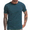 VEIISAR Men's Crewneck Striped T-Shirt Soft Elastic 95% Cotton Tees