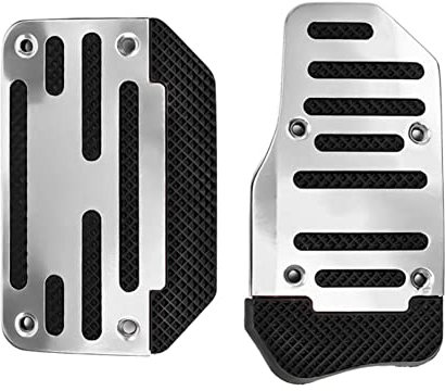 Cikiki 2-teiliges Universal-Pedal-Set, Aluminium-Schaltgetriebe, Auto-Fuß-Zubehör, Bremse, nicht-s-Abdeckung, Legierung V2n0