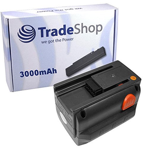 Trade-Shop Li-Ion Akku 18V / 3000mAh kompatibel mit Gardena Allround Accujet 18-Li, Kettensäge CST 2018-Li, Heckenschere Easycut 50-Li 8873, Ergocut 48 8878, Highcut 48-Li 8882 AccuCut 400 Li