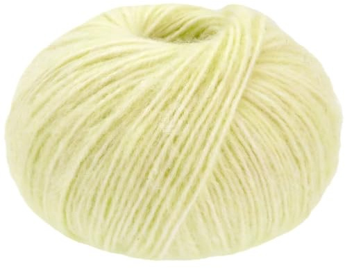 LANA GROSSA Natural Alpaca Pelo | Flauschige Netzgarnstruktur aus Baumwolle gefüllt mit Baby Alpakafasern und Merino Schurwolle | 50g Wolle zum Stricken & Häkeln | 125m Garn FB20