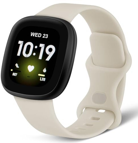 AXFEE Cinturino per Fitbit Versa, 1 Pezzi Cinturino Regolabile Cinturino Sportivo, Silicone Cinturino Ricambio, Compatibile per Fitbit Versa 3/Fitbit Versa 4/Fitbit Sense/Sense 2 (Piccolo/Grande)