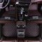 Anpassen Fußmatten für Mercedes A/B/C/E/G/S/R/V-Class CL GL SL EQ AMG,PU-Leder Allwetter wasserdichte rutschfeste Auto Fussmatten Set (Schwarz Rot)