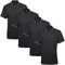 True Face Mens Tshirts Polos Pique Tipping Pocket Collar Buttoned Regular Fit Top Charcoal Tip - 4 Pack M
