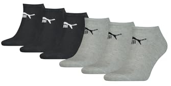 PUMA Unisex Sneaker Socken knöchelhoch für Damen Herren 6er Pack