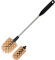 2 in 1 Long Handle Water Bottle Brush - Water Bottle Cleaning Accessory - Flexible brush for water bottles, mugs and glassware - with replacement brush head, dishwasher safe, reusable, brown