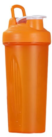 lopituwe Stylish Shaker Bottle with Shaker Balls for Fitness Enthusiasts Portable Sports Fitness Protein Powder Water Cup PP, Orange