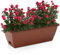 DKIEI 5 Pcs Large Flower Planter Outdoor Plastic Vegetable Plant Pot With Drainage Holes & Tray, Rectangle Planters For Succulent & Herbs, Window Long Pots For Garden (Brick red 49.5 * 19 * 15.7Cm)