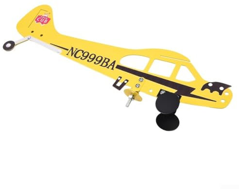 Décoration de jardin, girouette d'avion en métal soudé à la main, design moulin à vent (L)