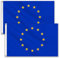 ElevaPulse 2 Stück Eu Fahne, 150 x 90 cm Europa Flagge, Eu Flagge, Wetterfeste Europäische, Union Flagge Mit Messing-Ösen, Wetterfeste Fahne Für Fahnenmast, Fahne Flagge Eu Stoff