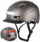 Shinmax Fahrradhelm Herren Damen, Helm Fahrrad mit USB Licht 5 Modi Fahrradhelm mit Visier, Mountainbike Helm Rennradhelm Erwachsen für Scooter Urban Pendler Gray M