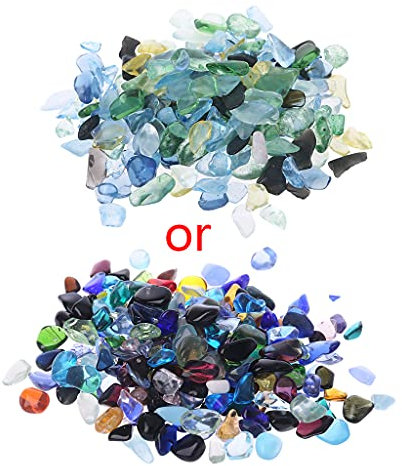 KAKASEA Gravier d'aquarium Pierre décorative polie naturelle Petite couleur mélangée pour poissons d'aquarium pour paysage