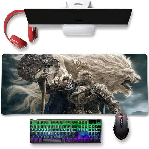 Elden Gaming Mouse Pads Ring Mousepad XL Large Gaming Mouse Mat Computer Gamer Big Mouse Carpet Pc Keyboard Desk Mat (80cm*30cm)