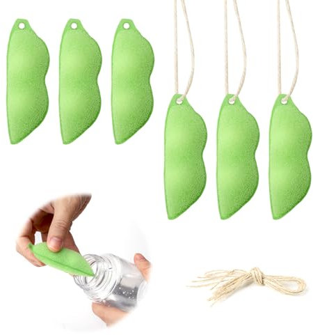 HENGBIRD Pack of 6 Bottle Cleaners, Magic Beans Bottle Sponge Bottle Cleaner, Magic Beans Bottle Clean Cleaning Beans, 8 x 2 x 2 cm Beans Bottle Cleaning Sponge for a Variety of Bottle Sizes