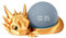 Dragon Stand for Echo Dot 4th/5th Gen | Lying Baby Dragon Holder For Echo Dot Accessories | Dragon Shaped Smart Speaker Base Stand | Innovative Printing Decoration for Desktop