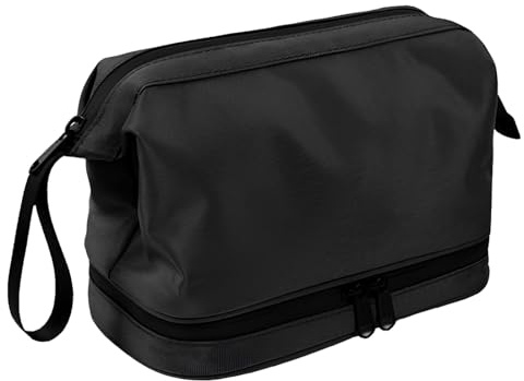 Pyuyan Sac de Toilette pour Femmes Hommes, Trousse de Toilette Étanche, Trousse de Toilette de Voyage, avec Poche Zippée, Séparation Sèche-Humide, à Suspendre, pour Les Voyages et l'Extérieur