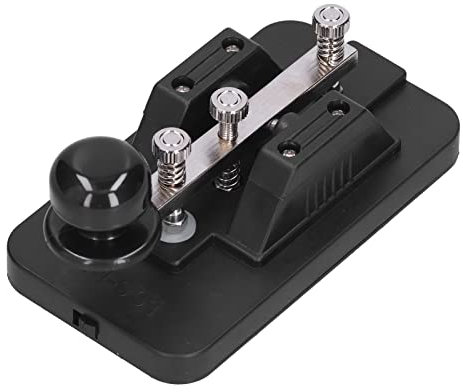 KIMISS Morse Code Practice Keyer with Built-in Buzzer, Manual CW Key for Shortwave Radio, Ideal for Ham Radio Operators, Learn and Practice Morse Code