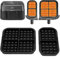 ROMANVIC Hot Air Fryer Accessories for Philips, Pack of 2 Airfryer Accessories with N350 and EY9018, Double Silicone Baking Tray Insert, Belgian Waffle Iron, Silicone Accessories