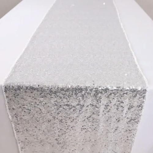 VIXDA 1 Chemin de Table à Paillettes Rose Or Argent Rose Chemin de Table Moderne à Paillettes pour Nappe de fête décoration de Mariage