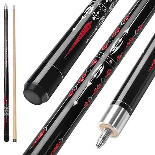 Winucue Billard Queue, 58 Zoll Maple Pool Queue Stick 13mm Spitzen für Professionelle Billardspieler, 18 19 20 21oz Billiard Queue für Bar House Pool Tischsport