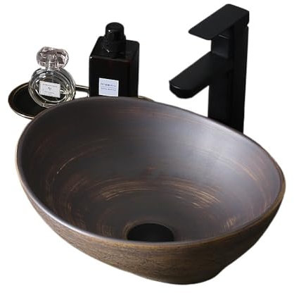 FZL02068LM Cucina Lavandino da appoggio vintageLavabo da Esterno e internoBagno da patioCeramica AntiGraffio